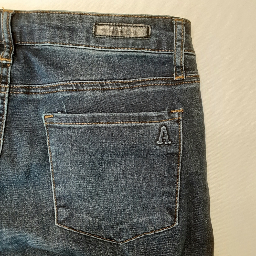 Articles Of Society Dark Blue Stretch Denim Midrise Skinny Jeans Women Size 27 - Picture 5 of 12
